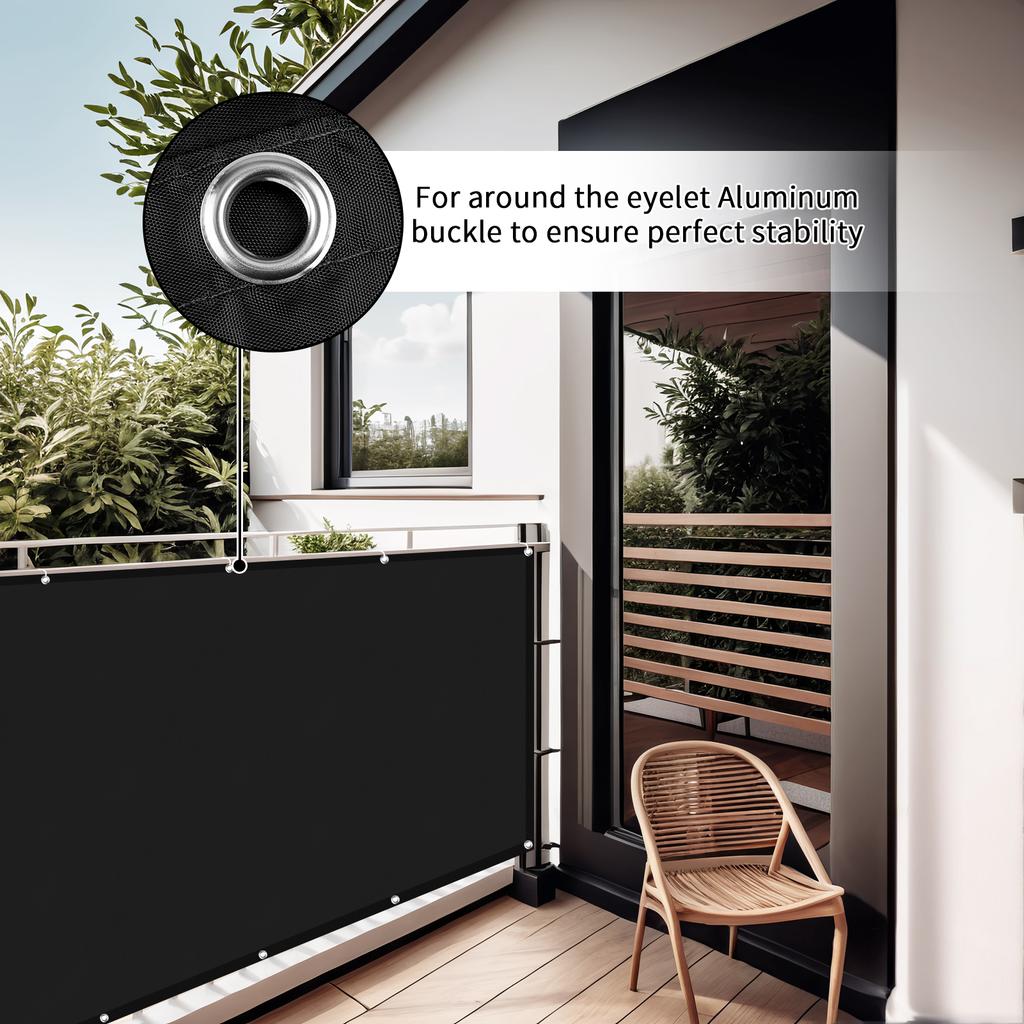 Waterproof Sun Shade Cloth for Outdoor Patio Pergola Shade Cover with Grommets Deck Shade Privacy Screen Balcony UV Protection