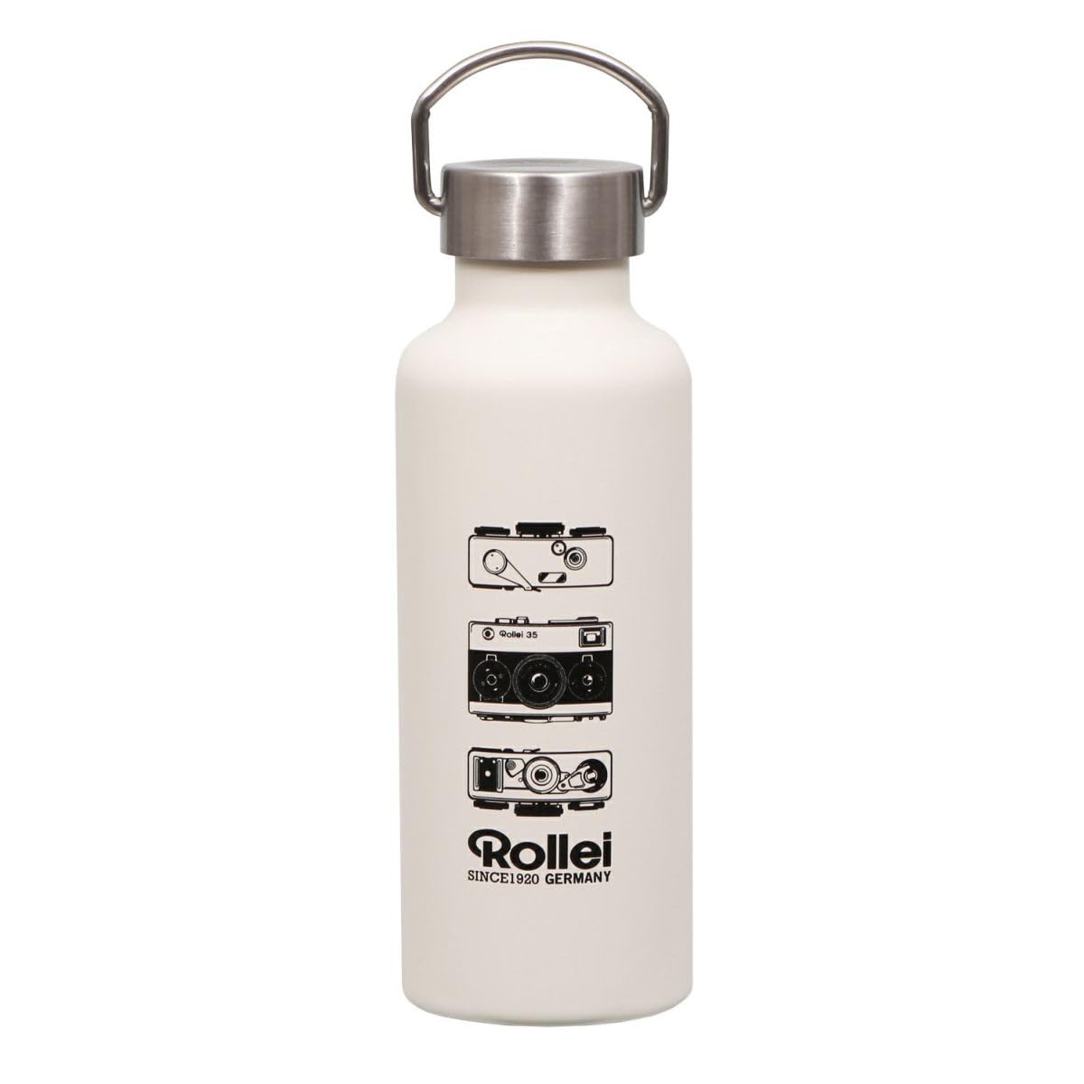 

Official Rollei Product: Rollei 35 Stainless Steel Water Bottle, White, 290ml, Direct Drinking Capacity