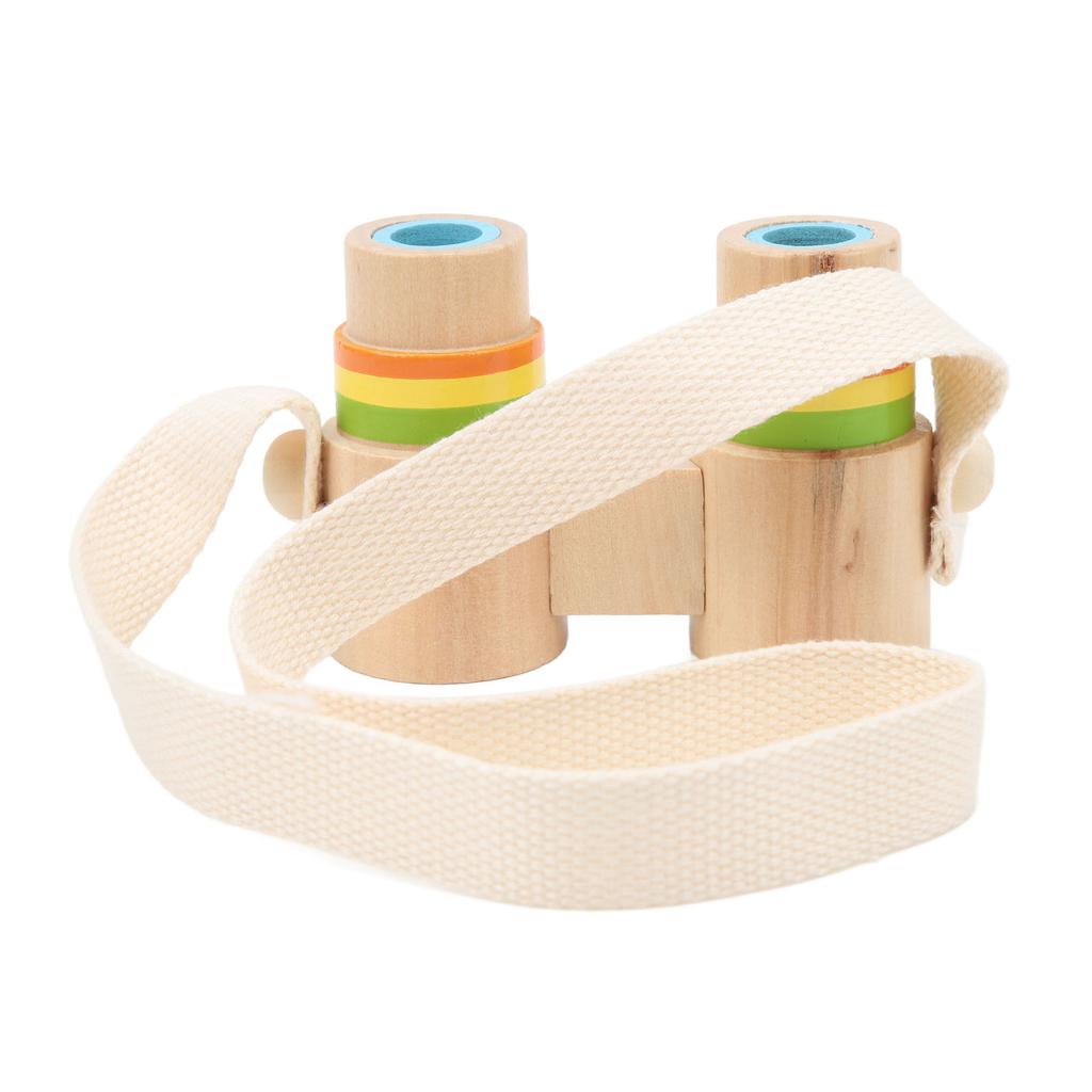 Kinder Holzfernglas Klare Linse Trageschlaufe Tragbares Fernglas Teleskop für den Außenbereich