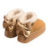 Women S Winter Thick Platform Cotton Shoes With Bowknot