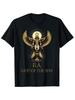 Men'S T-Shirt Featuring The Ancient Egyptian Sun Deity Ra, Designed In Black with Golden Wings And a