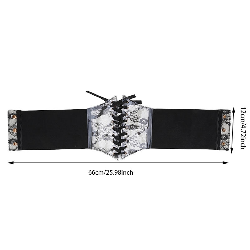 Corset Punk Black Wide Belts Slimming Body Women Elastic High Waist Belt Female Cummerbunds Fashionable Lace-up Hot