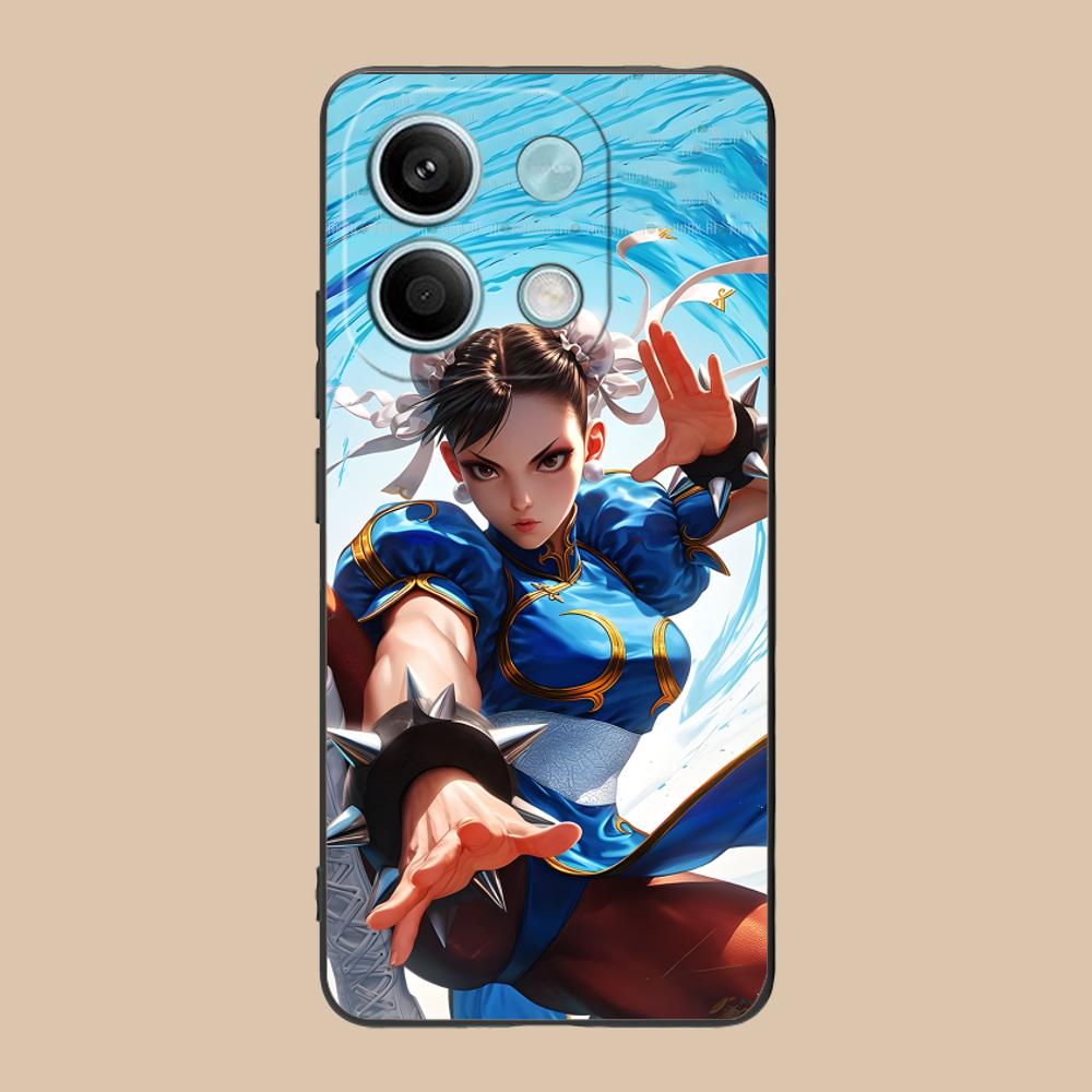 Street Fighter Chunli Phone Case for POCO F7 F6 F5 F4 F3 F2 Pro GT C75 C71 C65 C61 C40 Pro Ultra Colorful Printing Cover Pretty