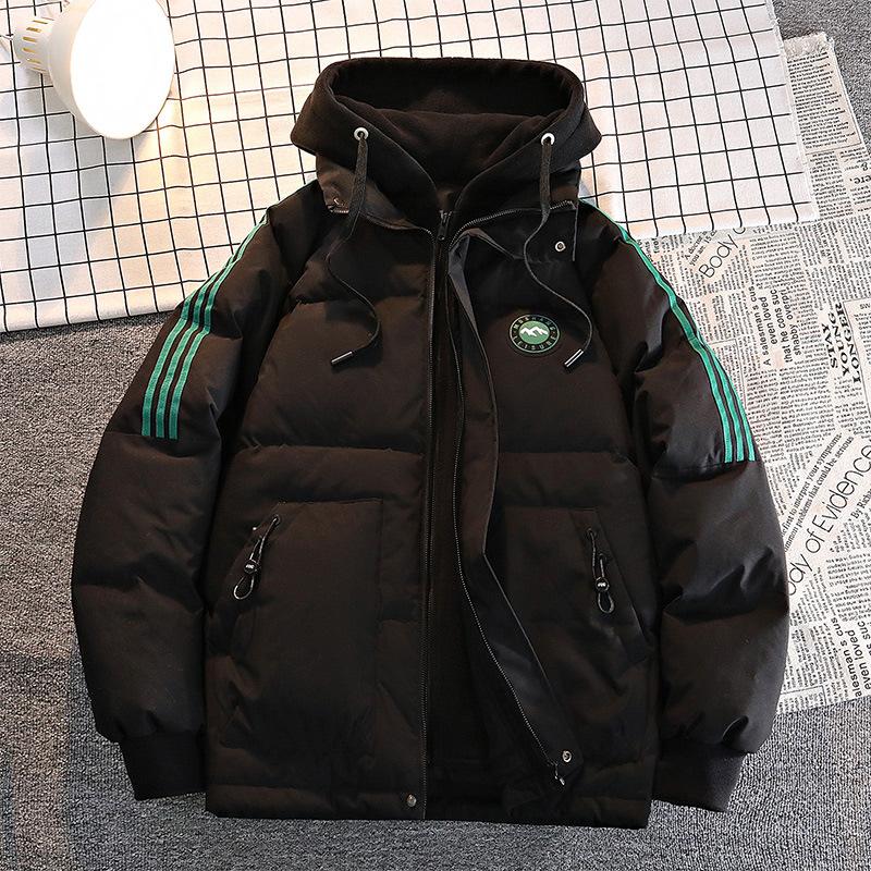 Fake Two-piece Cotton Coat for Men's Winter New Style Teenager Thickened Men's Down Cotton Coat Jacket