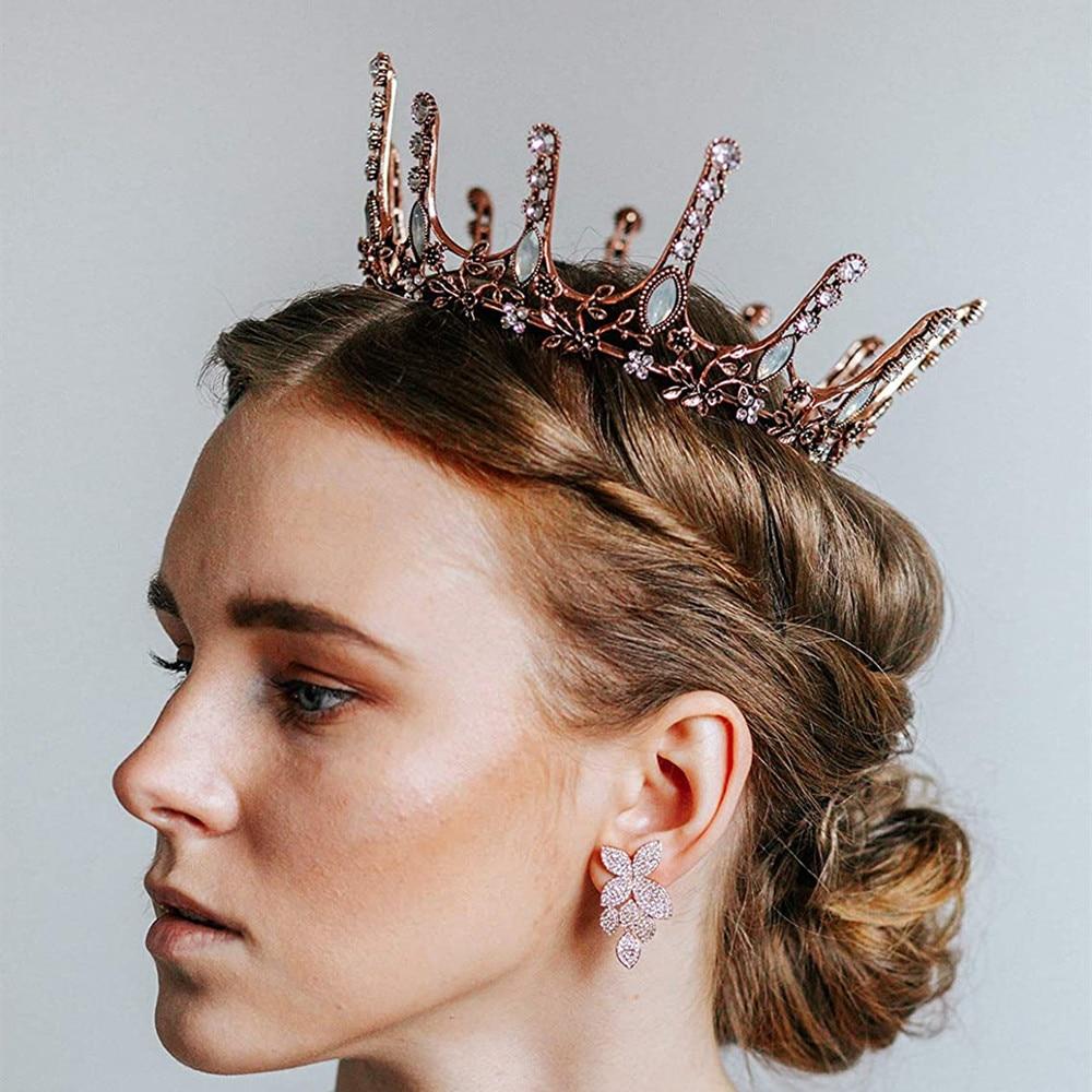 New Vintage Baroque Headbands Crystal Tiaras Crowns Bride Noiva Headpieces Bridal Wedding Party Hair Jewelry For Women