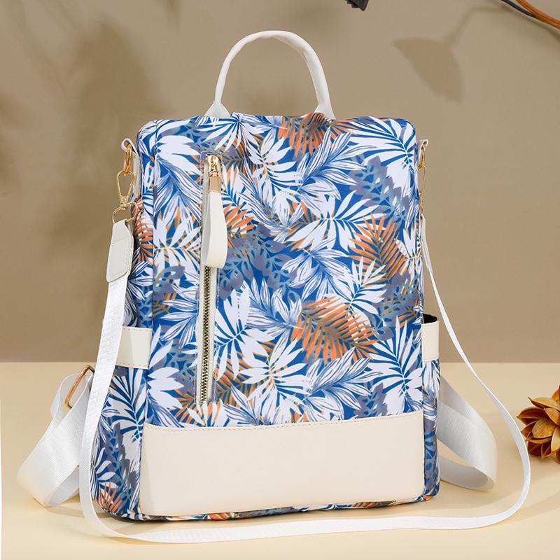 Multi-Purpose Print Backpack Women's Shoulder Bag Large Capacity Multi-Functional Anti-Theft Schoolbag