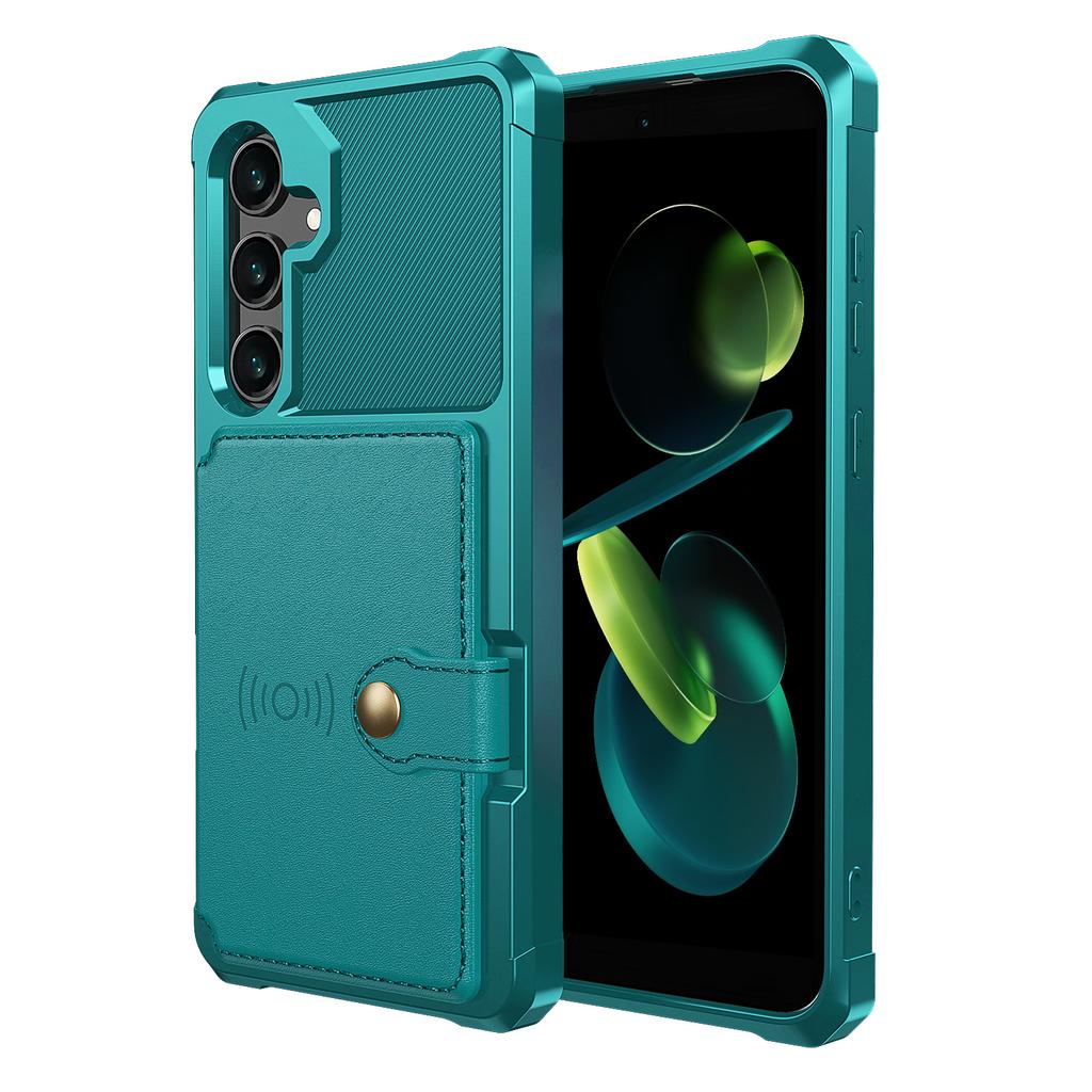For Samsung Galaxy S24 FE Case with Card Holder PU Leather+TPU Phone Back Cover