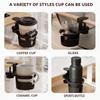 360° Rotating Desk Cup Holder Clamp Anti-Spill Clip On Table Cup Holder Rotatable Water Bottle Stand Drink Coffee Mug Storage