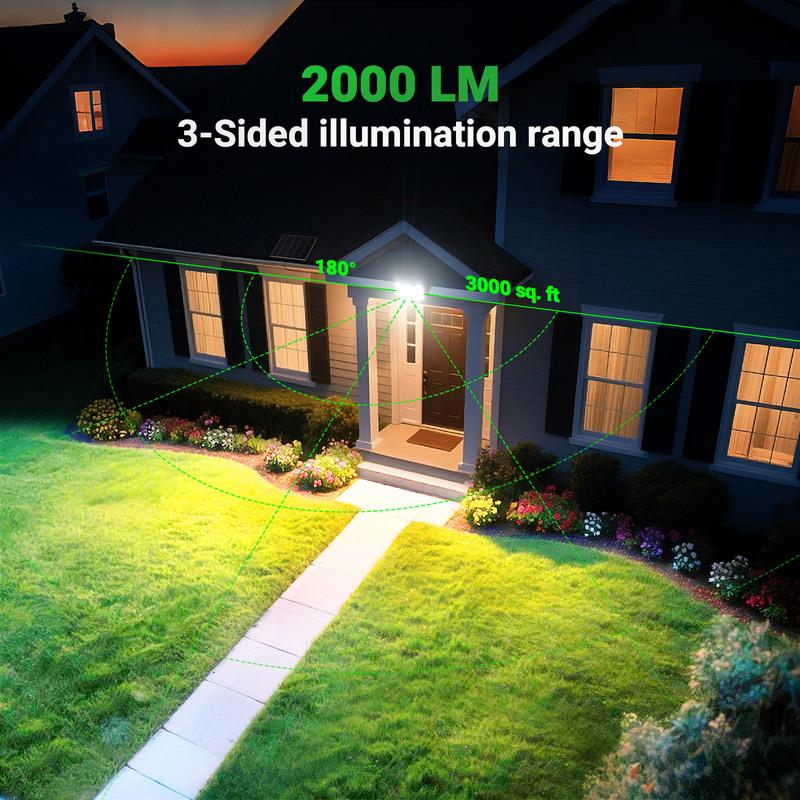 High Bright Solar Lights Outdoor Modes Motion Sensor Super Bright Wall Lamp Waterproof Street Light for Garden Yard Path Garage