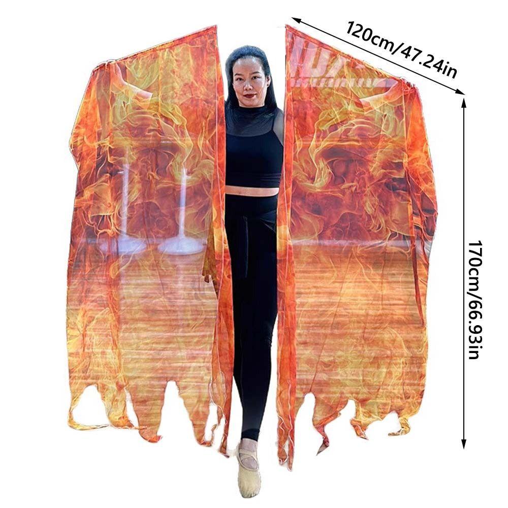 with Telescopic Sticks Belly Dance Accessories Props Multicolor Colorful Scarves Flag  Dance Party