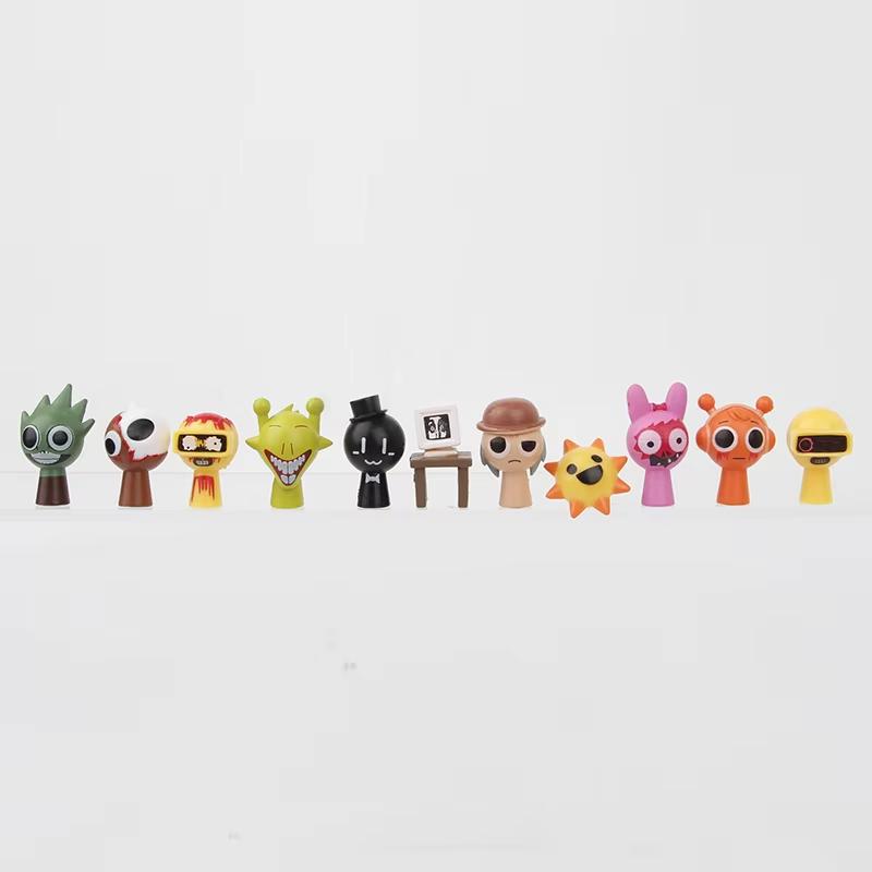 48pcs/Set Mini Sprunki Action Figure Toy Cartoon Movie Sprunki Wenda Model Doll Figurines Kids Gift