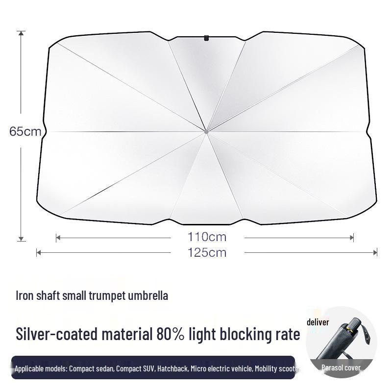 Einziehbarer Auto-Sonnenschirm: Faltbarer Windschutzscheiben-Hitzeschutz