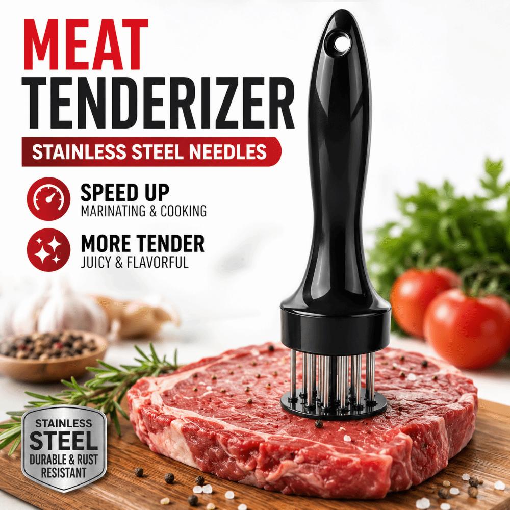 2-in-1 Meat Needle Meat Mallet 21-Pin Steak Tenderizer Quick Meat Tenderizer Tool For Beef