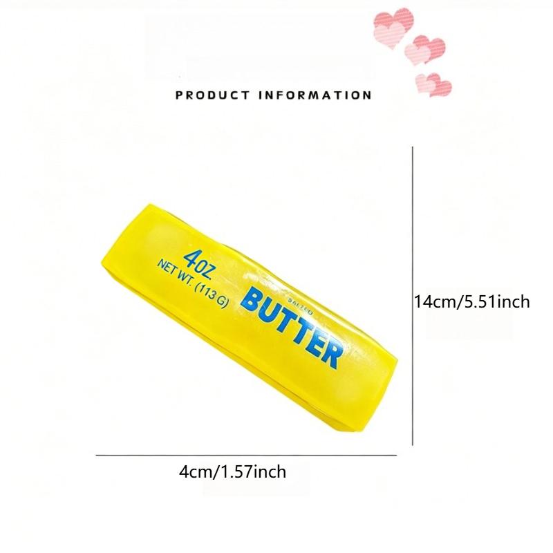New Squishy Simulated Butter Squeeze Toy Funny Soft Stress Relief Slow Rising Sensory Fidget Relief Game Squeeze Prank Toy Gift