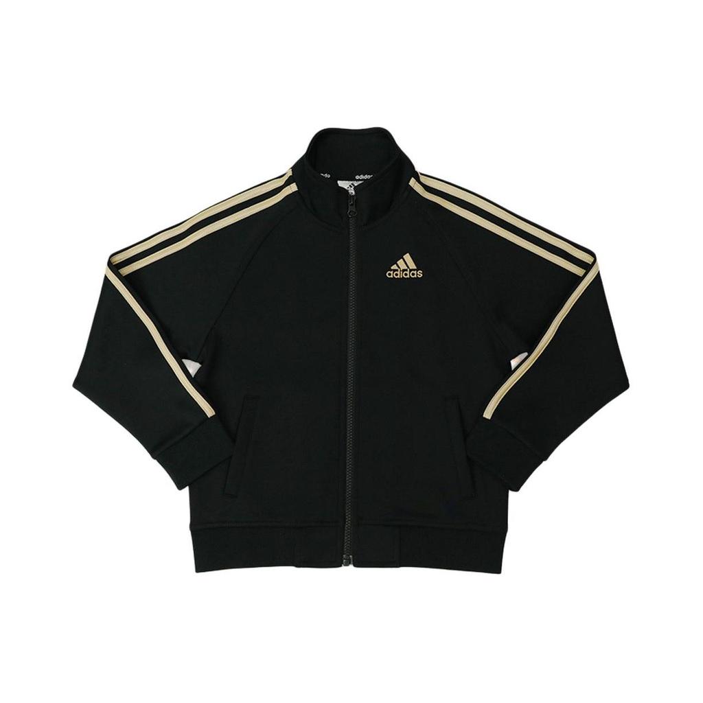 Adidas Taekwondo Series Color Block Stand Collar Logo Jacquard Long Sleeve Jacket Kids Jackets Black TR30JK-BG