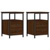 VidaXL Tables de chevet 2pcs chêne marron 34x35,5x50cm bois ingénierie 826022