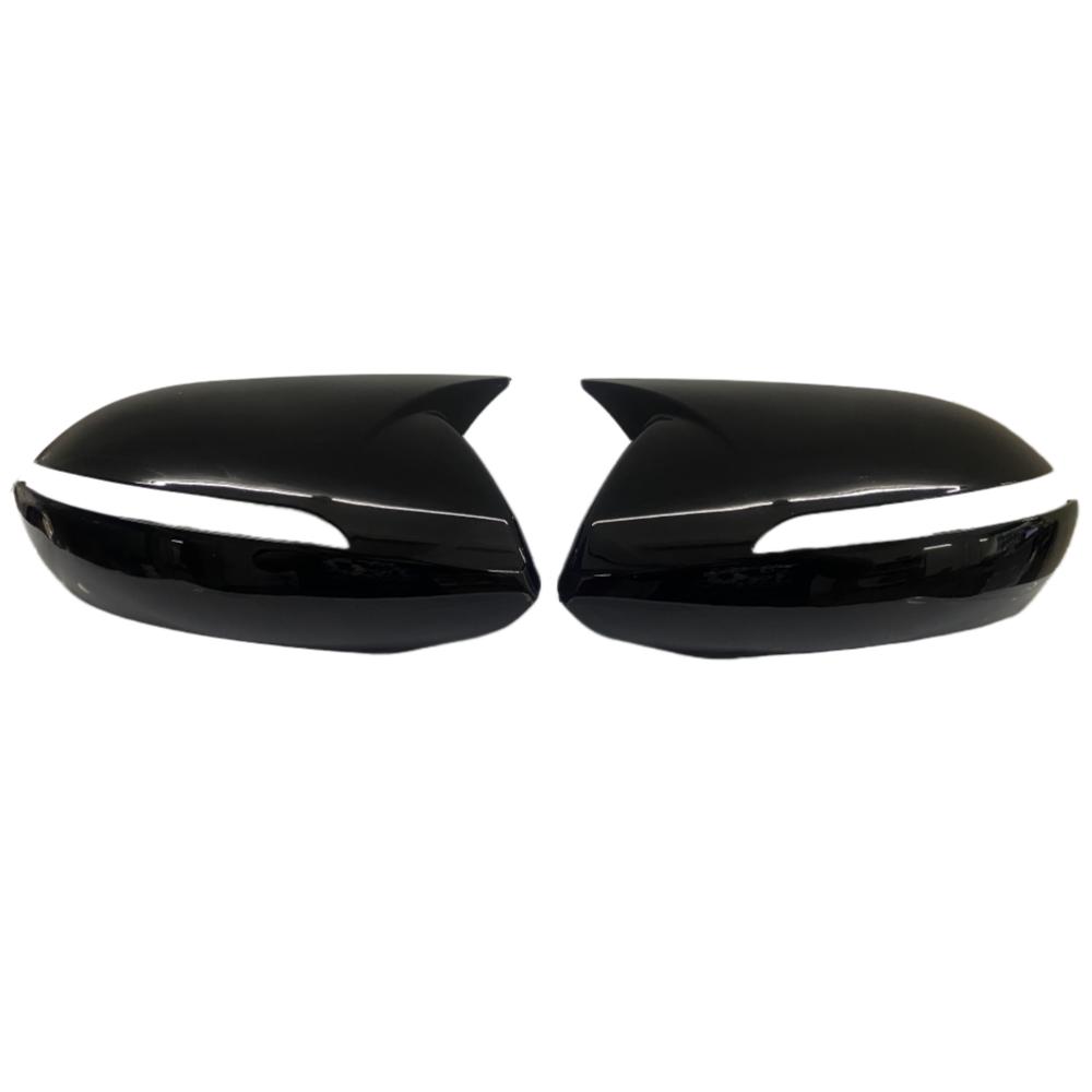 2PCS Car Rearview Side Mirror Cover Wing Cap For Kia Sportage KX5 2011 2012 2013 2014 2015 Glossy Black/Carbon Look Mirror Caps