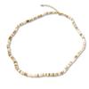 S SY [set] natural shell beads & gold pendant necklace