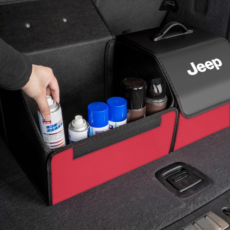 Jeep Folding Car Storage Bag Trunk Organizer Box Tools Tidying sticker For Renegade Liberty XJ Wrangler Cherokee JL JK Gladiator
