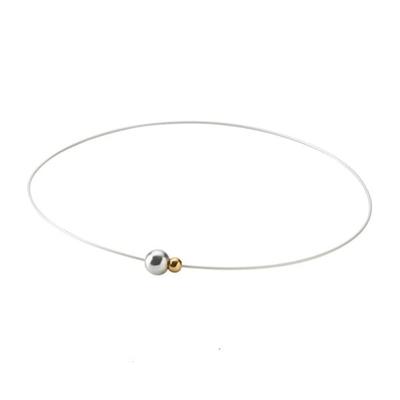 RAKUWA Halskette Draht EXTREME Spiegelkugel Twin 45cm Phiten Fortschrittliche Technologie Silber/Gold [Steife Schultern] [Steifer Nacken] [Verwendet Metax]