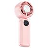 Portable Handheld Fan with Semiconductor Cooling, Folding USB Rechargeable for Travel Outdoor (Pink)