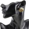 Hermes Horn Earring Plated Gold 16.3g Women Used