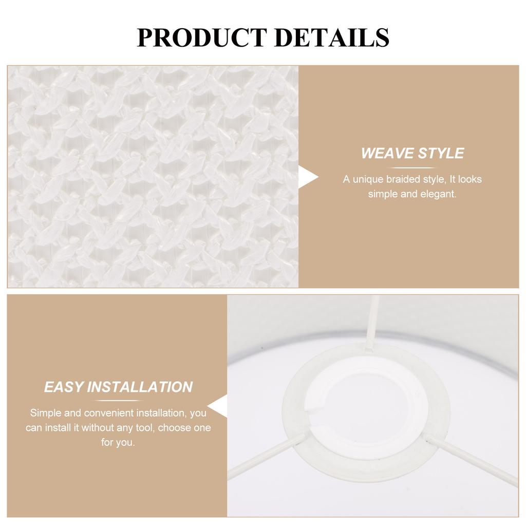 Hexagon Woven Lamp Shade Rustic Style Soft Light Protector Decorative Lampshade for Table Floor Desk Lamp Cover Replacement