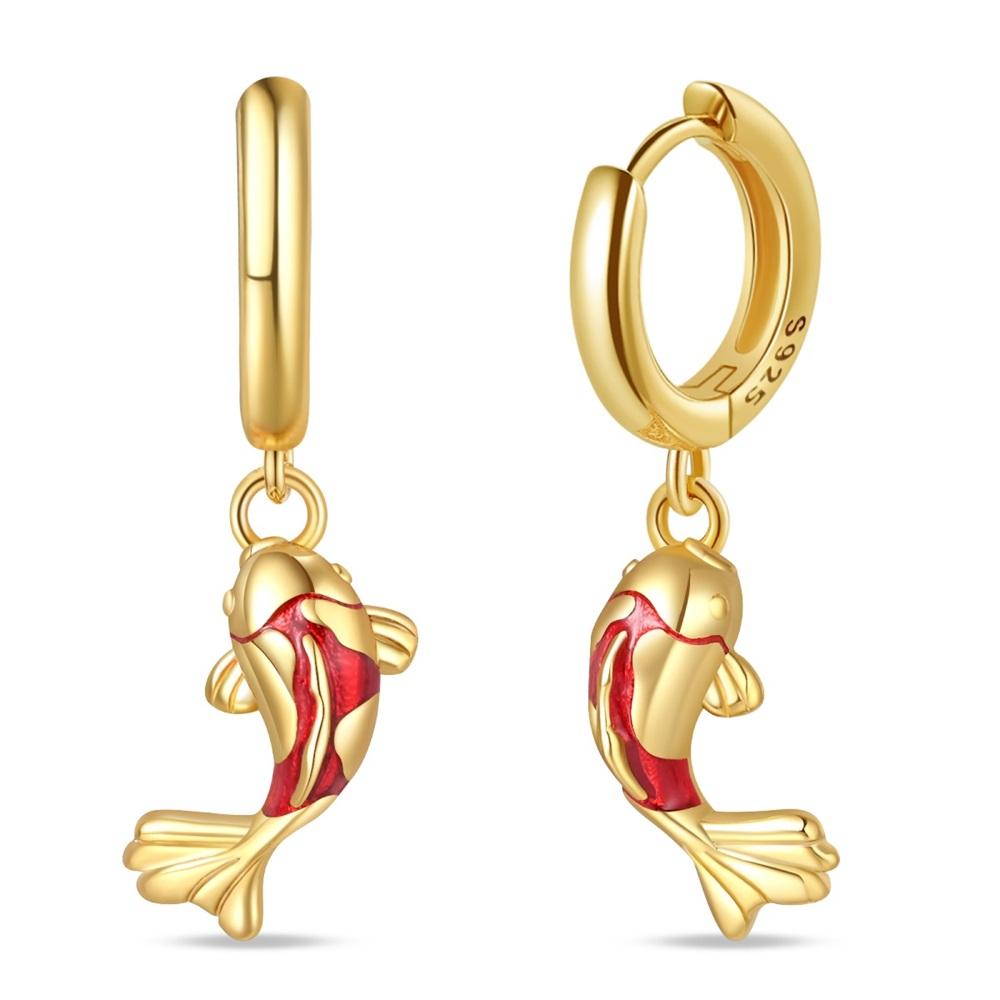 Red Series 925 Silver Apple Strawberry Cherry Rose Ladybug Wine Glass Earrings Fun Birthday Party Gifts