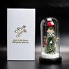Christmas glass cover Christmas tree ornament decoration gift with light music rotating USB