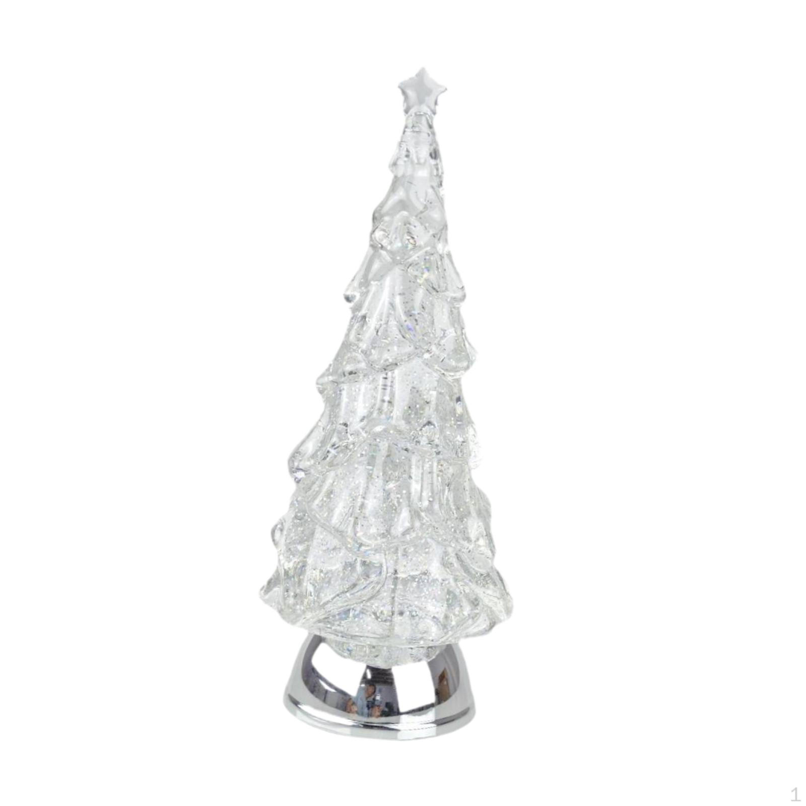

Artificial Christmas Tree with LED Lights Home Luminous Desktop Decor Nightlight for срібний