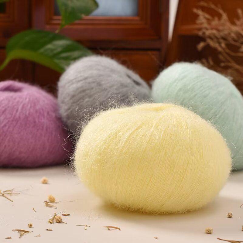 25g Νήμα Πλεξίματος Μοχέρ Κασμίρ Αφράτο Πλεκτό Μαλλί Νήματα Κροσέ DIY Πουλόβερ Σάλι Κασκόλ Καπέλο Νήμα Πλεξίματος Υλικά Ραψίματος