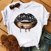 Fashion Lips Print Women T Shirt Casual Short Sleeve O Neck Loose Women Tshirt Ladies Tee Shirt Tops Clothes Camisetas Mujer