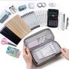 WEMATE Large Capacity Pencil Stylish Zippered Pen Powerful Organization and Gadget Storage Business For Elementary School High School and College