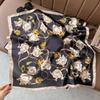 Silk scarf 71 * 71 imitation silk square scarf Korean atmosphere neck silk scarf flower pattern flower polka dot scarf