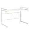BESONT Over-the-Range Steel Rack, Extendable, 39-54cm Wide, 30kg Load Capacity, Kitchen Storage Shelf (White, Small)
