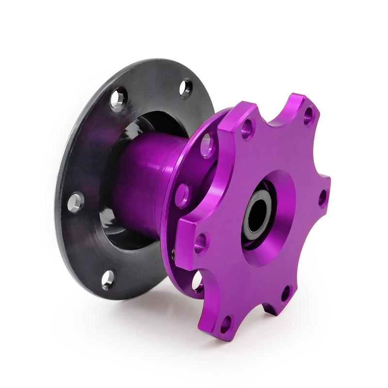 Universal Aluminum Steering Wheel Quick Release Hub Adapter For 6 Hole Steering Wheel Removable Snap Off Boss Kit