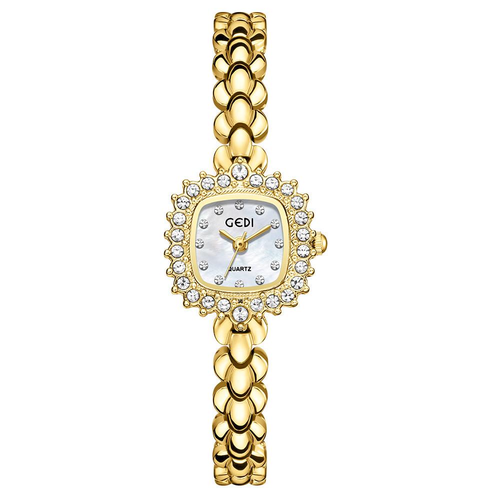 

Sunflower Womens Fashion Watch With Quartz Movement Rhinestone Decor For Elegant Ladies White