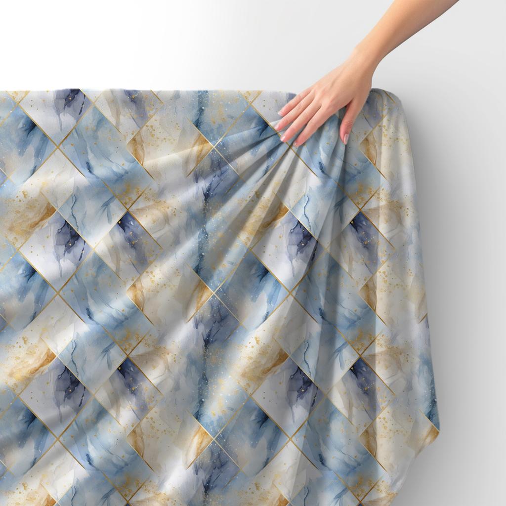 Royal Samt Stoff Polyester Zum Nähen - Motiv Abstraktion - Rdx2782