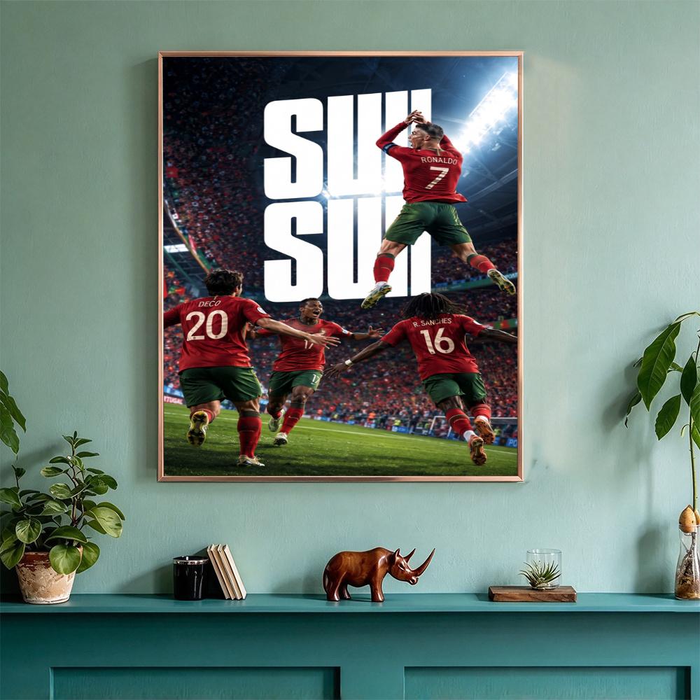 Cristiano Ronaldo 5D Diamond Painting Round Diamond Rhinestones Mosaic Diamond Embroidery Wall Paintings Rhinestones Gift Frameless