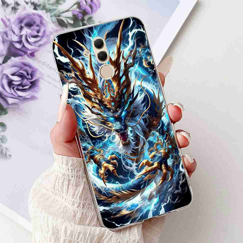 For Huawei Mate 20 Lite 6.3" Case SNE-AL00 Cute Cat Soft Silicone Cover For Huawei Mate 20Lite SNE-LX1 Colorful Butterfly Shell
