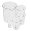 5Pcs Glass Beakers Set 10Ml 25Ml 50Ml 100Ml 250Ml Clear Graduated Laboratory Glassware for Precise Liquid Measurement in Science
