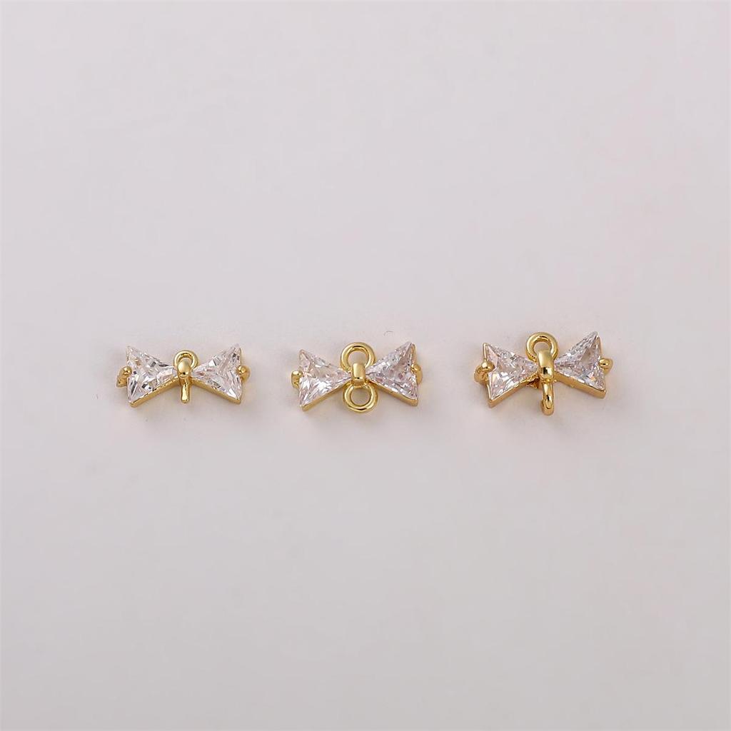 12mm Copper Bow Tie Shape Pendant For Jewelry Making DIY Bracelet Necklace Earring