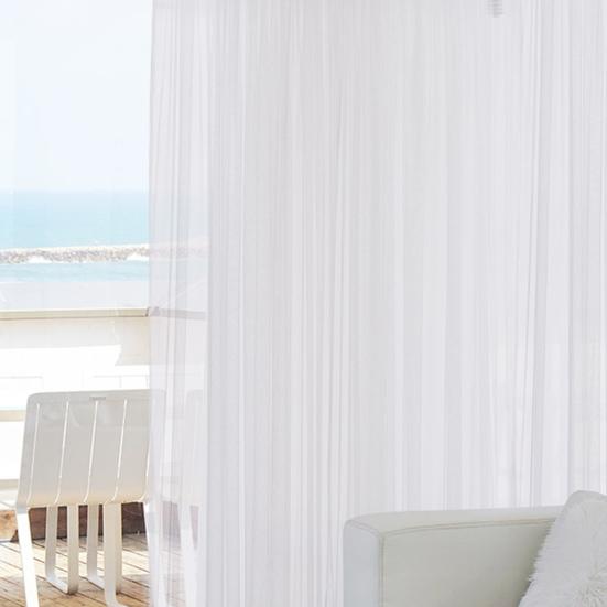 Extra Wide Outdoor Sheer Curtain Breathable Waterproof Voile Mesh Screen Lightweight Privacy Netting for Yard Patio Porch Balcony Pergola