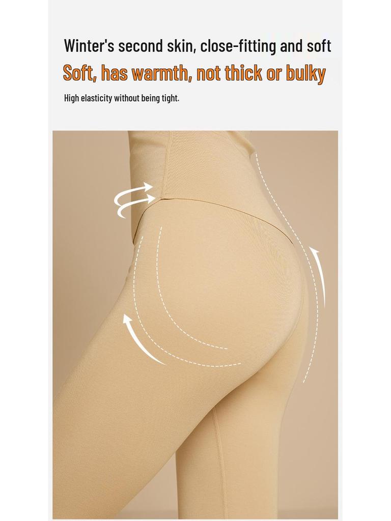 10A Antibakterielles Tencel Modal Damen Nahtloses Warmes Unterwäscheset - Herbst/Winter