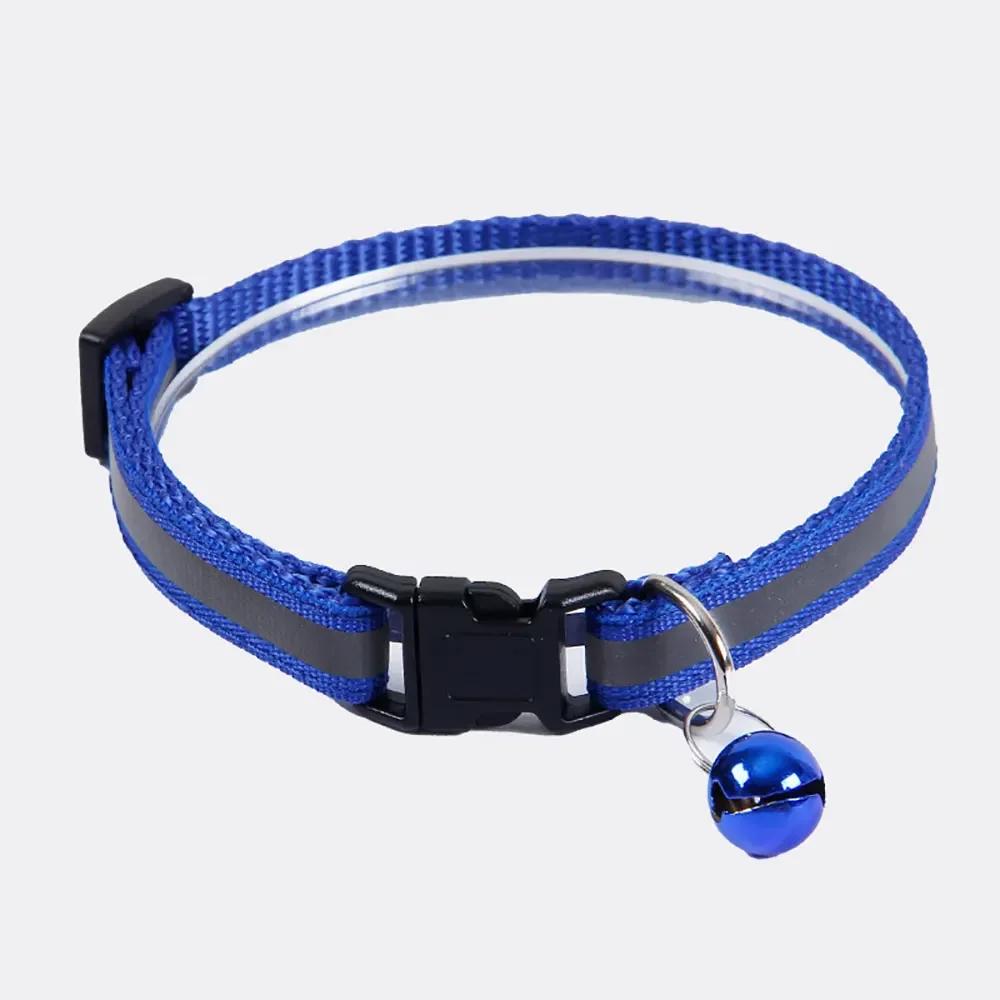 Cute Dog Cat Collar Cat Necklace Adjustable Reflective Colorful Bell Patch Collar Buckle Dog Collar Pet Items Dog Accessories