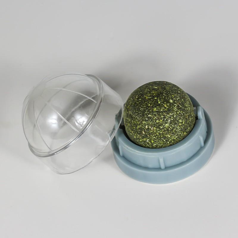 Self-Adhesive Rotating Catnip Lickable Toy Ball for Boredom Relief and Self-Play