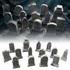 Photography Still Life Props 14 Pcs Mini Tombstone Model, 3D Printed Miniature Cemetery Gravestone Scenery Sand Table Model for Tabletop Gaming