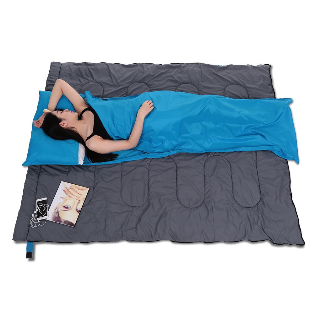 TOMSHOO 70*210CM Dış Mekan Seyahat Kamp Yürüyüş Polyester Pongee Sağlıklı Uyku Tulumu Astarı Yastık Kılıfı ile Taşınabilir Hafif