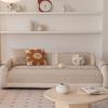 Washed Cotton Embroidered Couch Cushions Fixed Anti-slip Particles Sofa Cover Straight Three Person Fabric Sofa Leather Couch Quilted Protective Pad