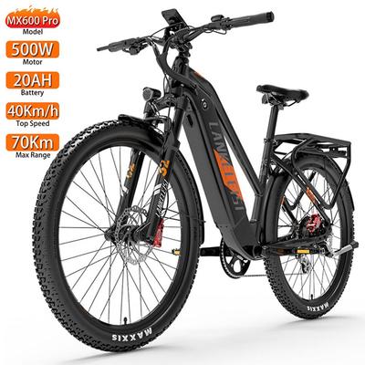 Vélo Électrique Lankeleisi 27.5" Moteur 500W Vélo Électrique Adulte 48V 20AH 7 Vitesses Charge 150Kg Vitesse Maximale 40Km/h MX600 Pro